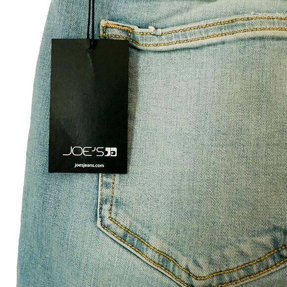 Joe's Jeans Skinny Ankle Raw Hem Light Wash Soft Denim Jeans Women's Size 28 NWT - Picture 6 of 8